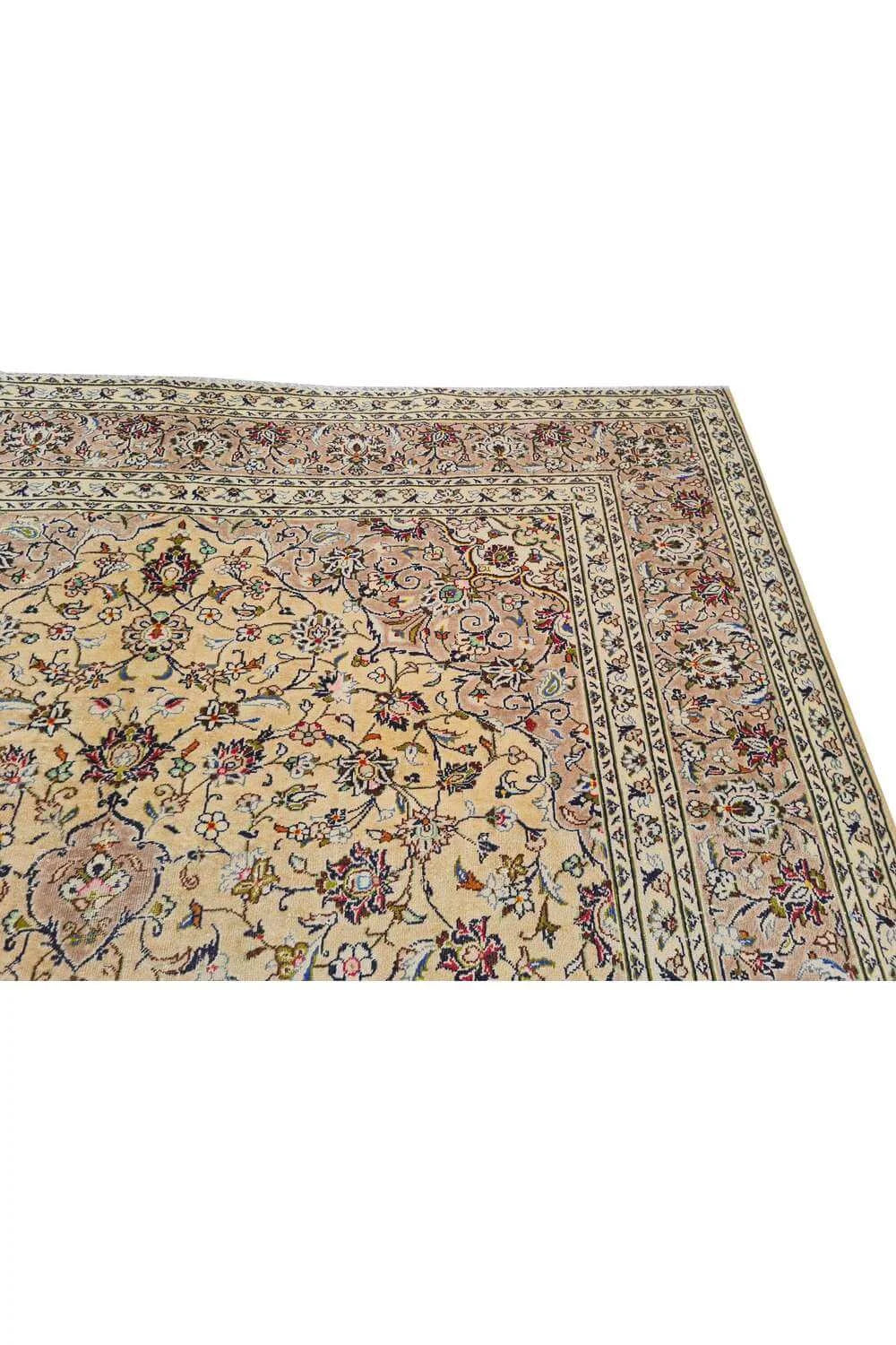 Amazing Hand Knotted Vintage Qashoun Wool Area Rug 10.10 x 8.4 Ft