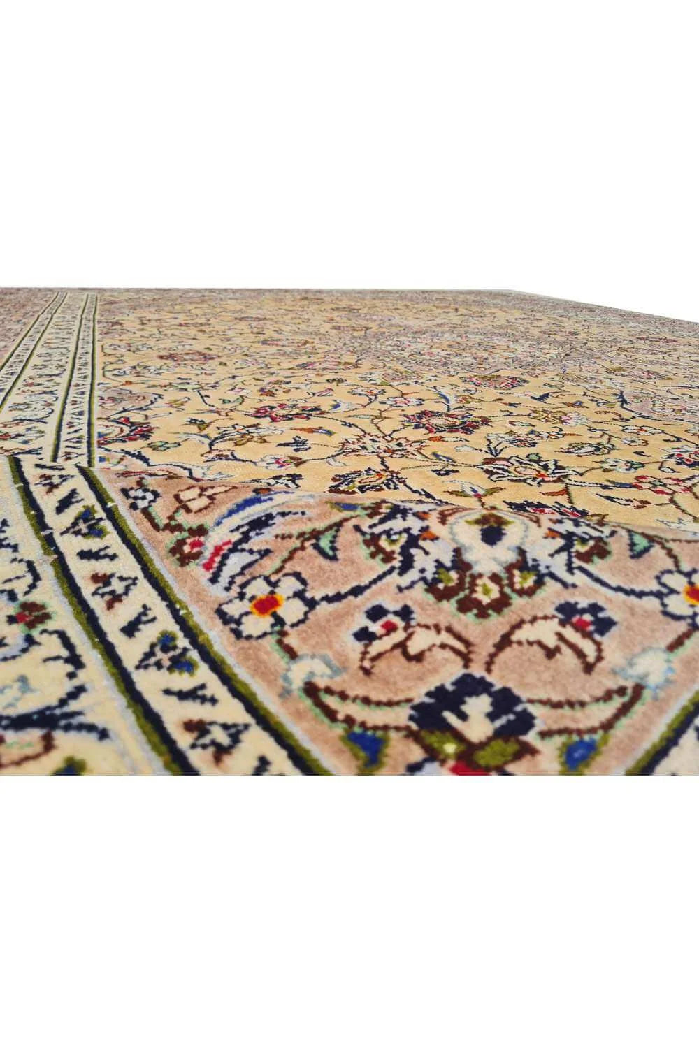 Amazing Hand Knotted Vintage Qashoun Wool Area Rug 10.10 x 8.4 Ft