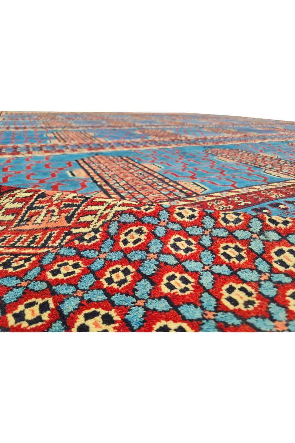 Amazing Hand Knotted Antique Bokhara Jhaldar Wool Area Rug 11.9 x 9.4 Ft