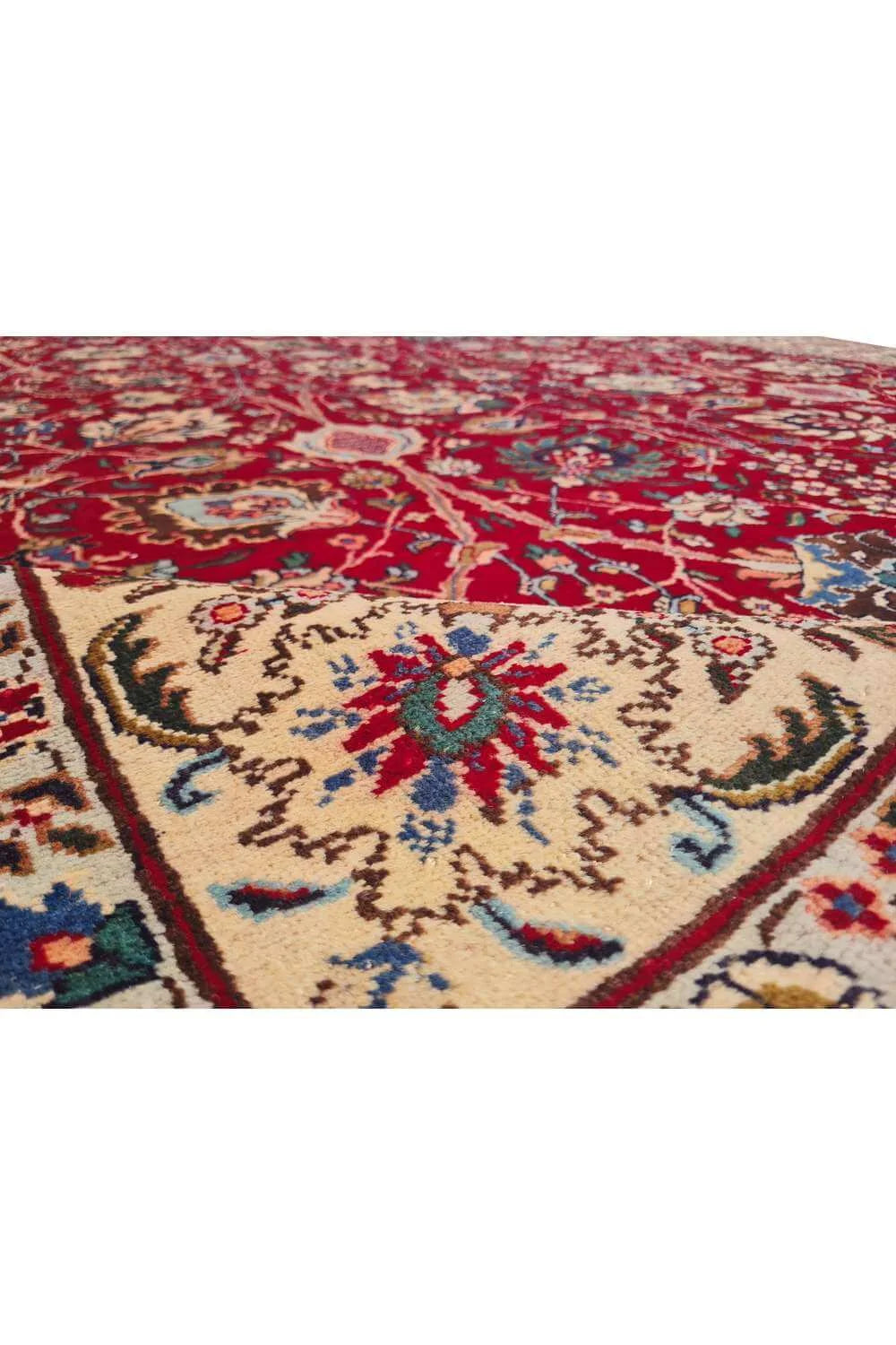 Amazing Hand Knotted Antique Tabreez Wool Area Rug 11.7 x 7.11 Ft