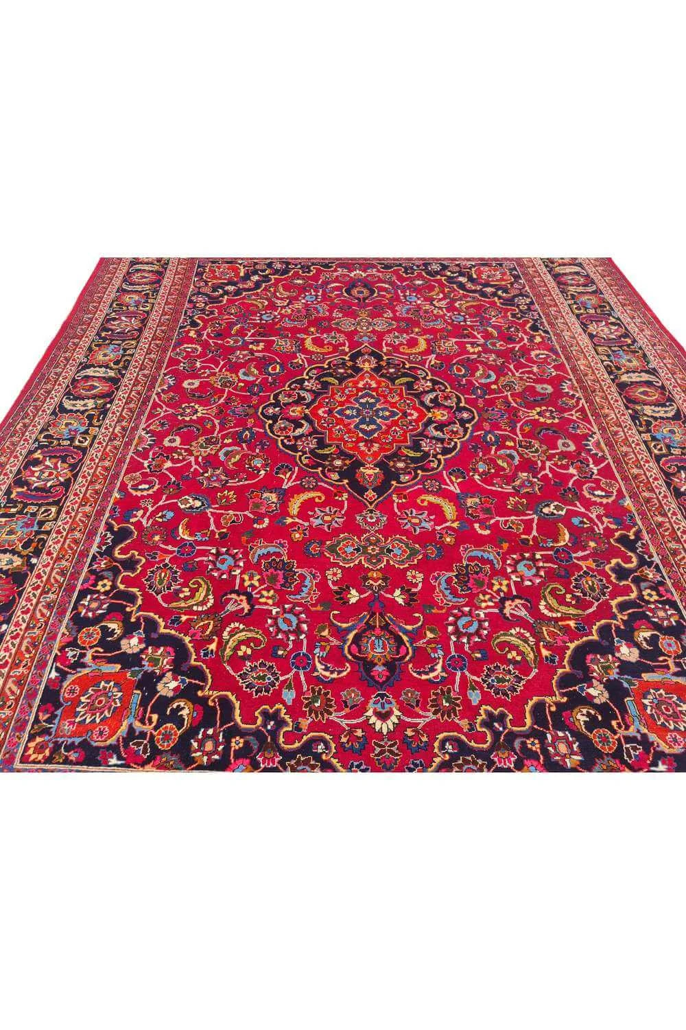 Amazing Hand Knotted Vintage Yamoud Wool Area Rug 12.7 x 9.9 Ft