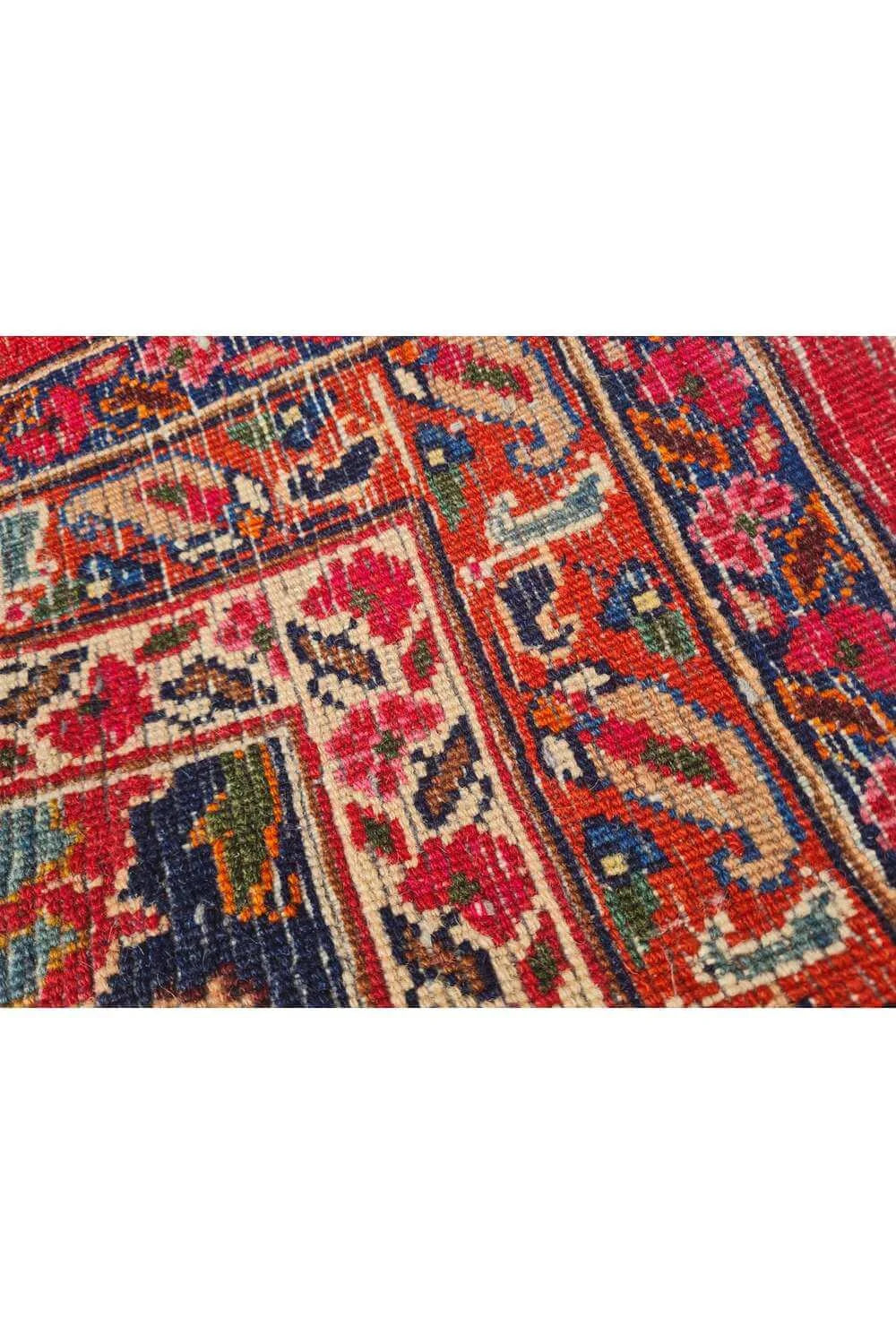 Amazing Hand Knotted Vintage Yamoud Wool Area Rug 12.7 x 9.9 Ft