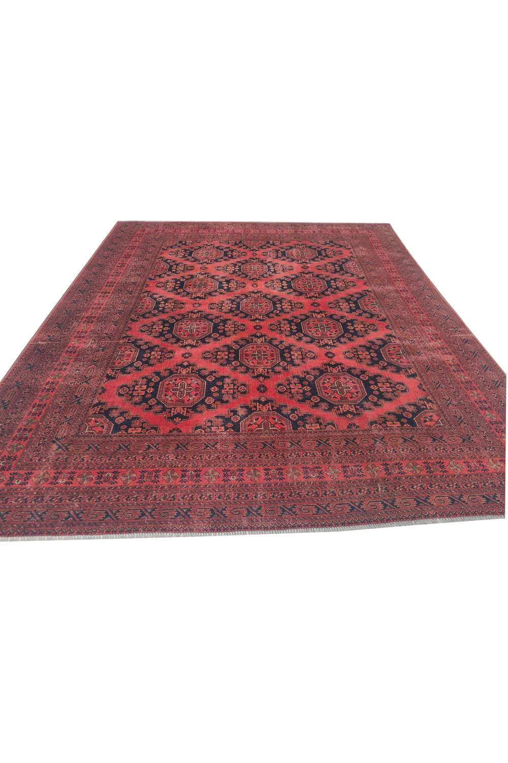 Amazing Hand Knotted Vintage Khal Muhammadi Wool Area Rug 11.11 x 10.0 Ft