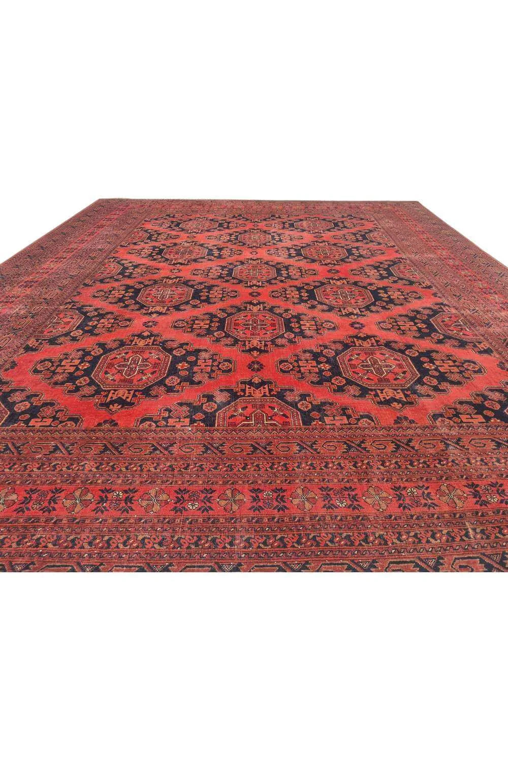 Amazing Hand Knotted Vintage Khal Muhammadi Wool Area Rug 11.11 x 10.0 Ft