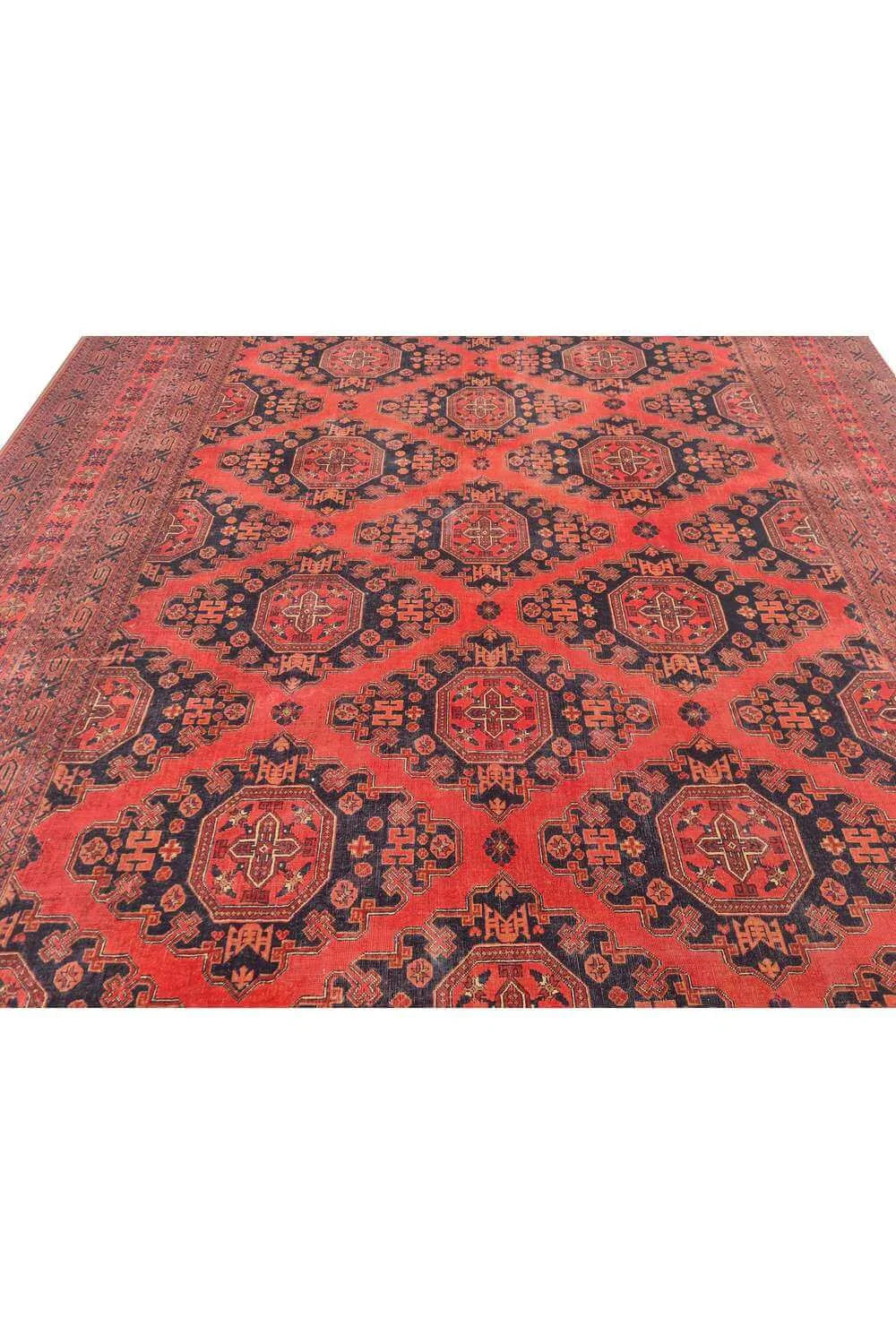 Amazing Hand Knotted Vintage Khal Muhammadi Wool Area Rug 11.11 x 10.0 Ft
