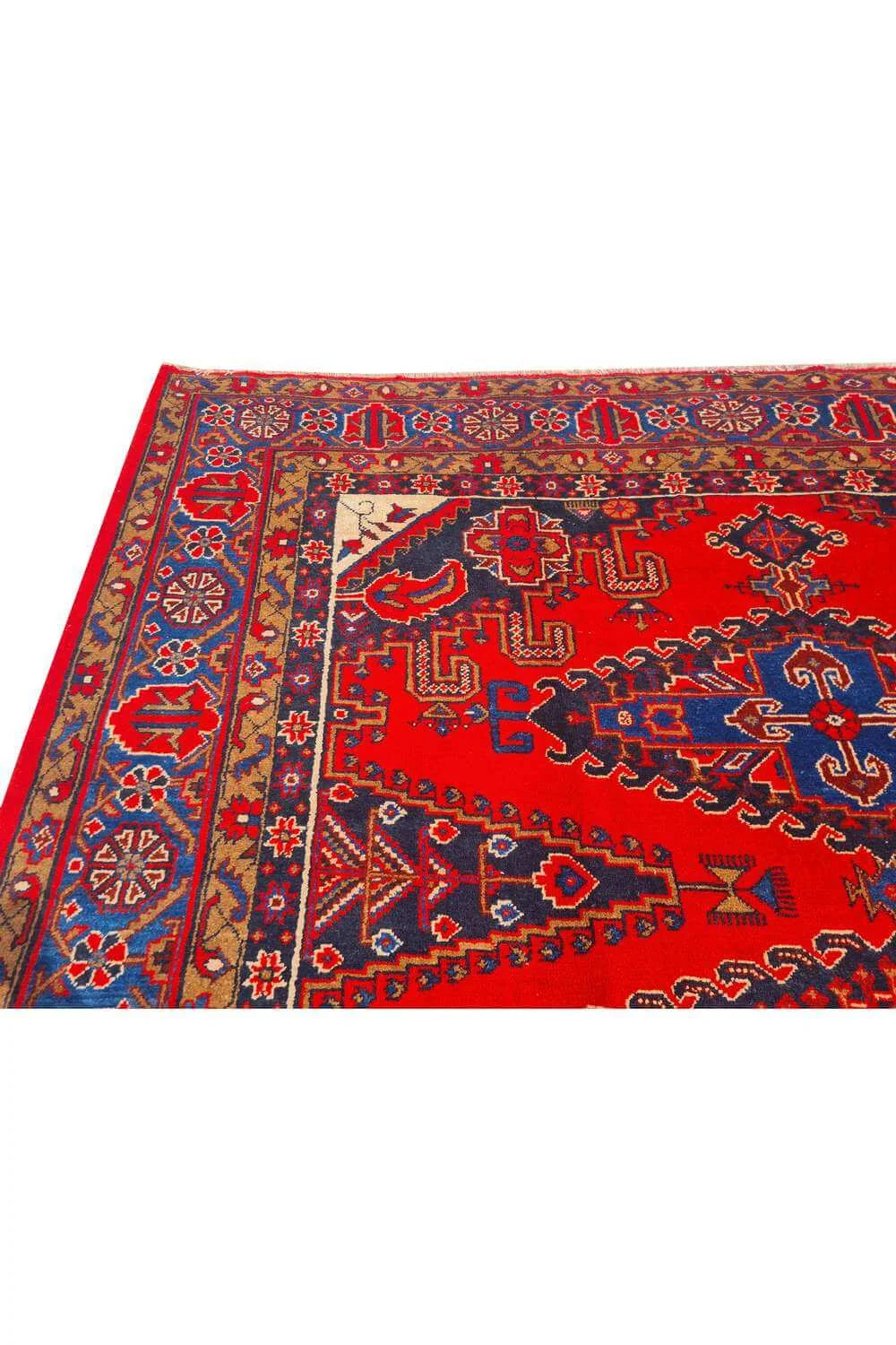 Amazing Hand Knotted Vintage Wiss Baghtiyaar Wool Area Rug 14.2 x 10.6 Ft