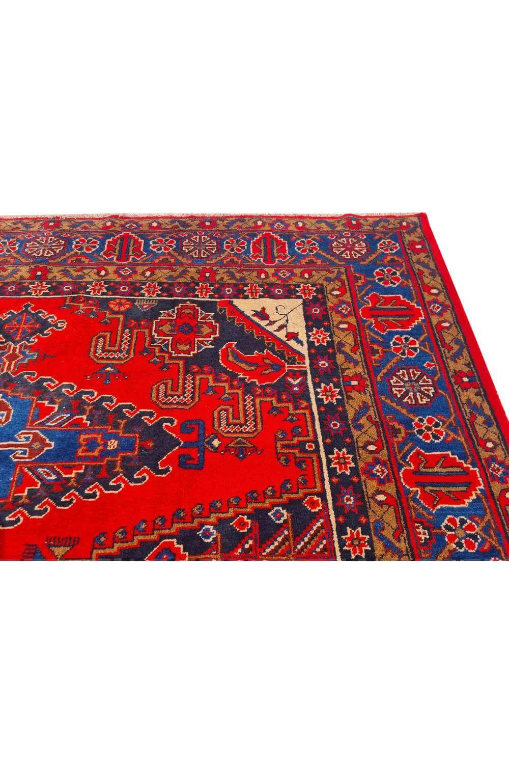 Amazing Hand Knotted Vintage Wiss Baghtiyaar Wool Area Rug 14.2 x 10.6 Ft