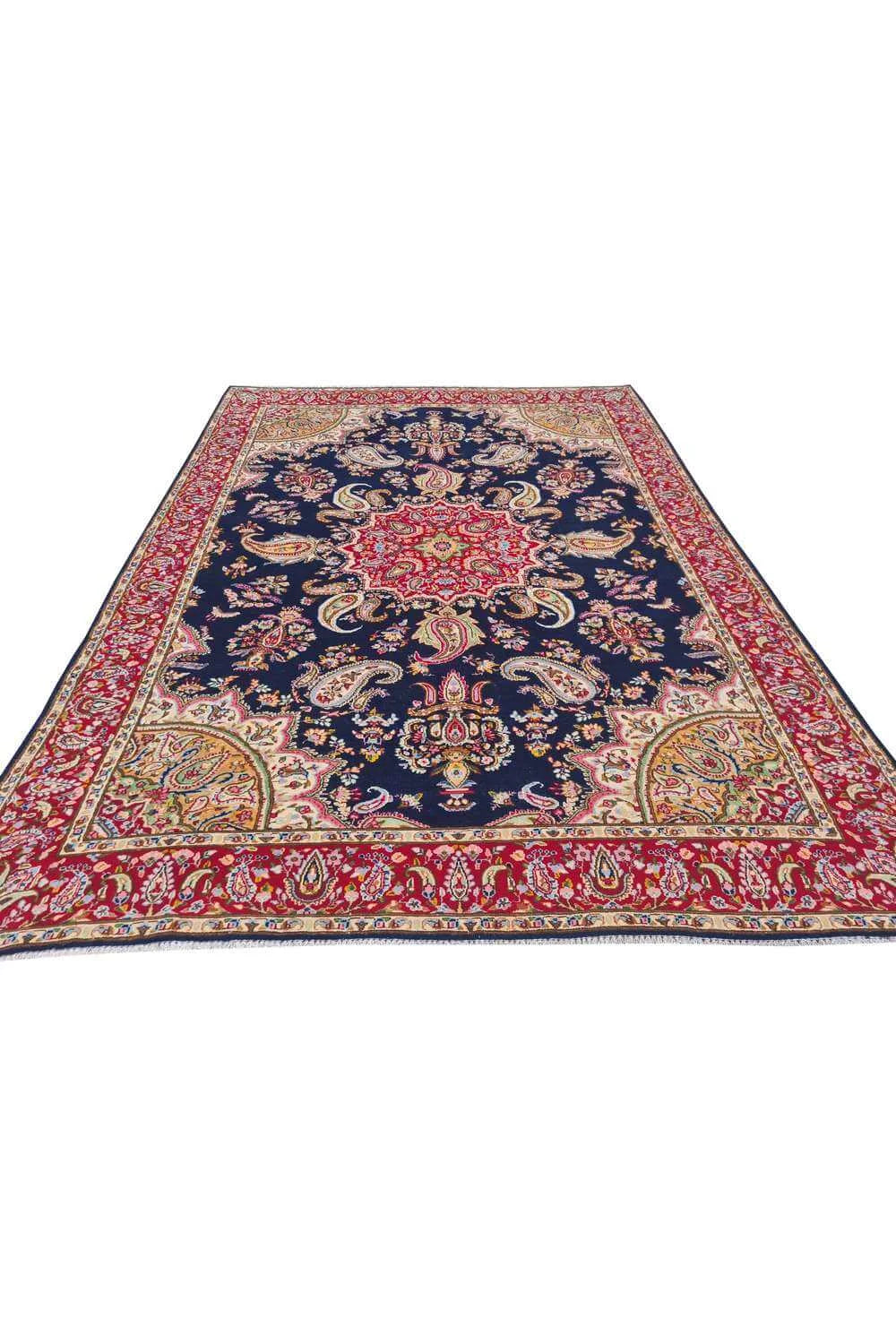 Amazing Hand Knotted Vintage Qirmoun Wool Area Rug 11.2 x 8.0 Ft