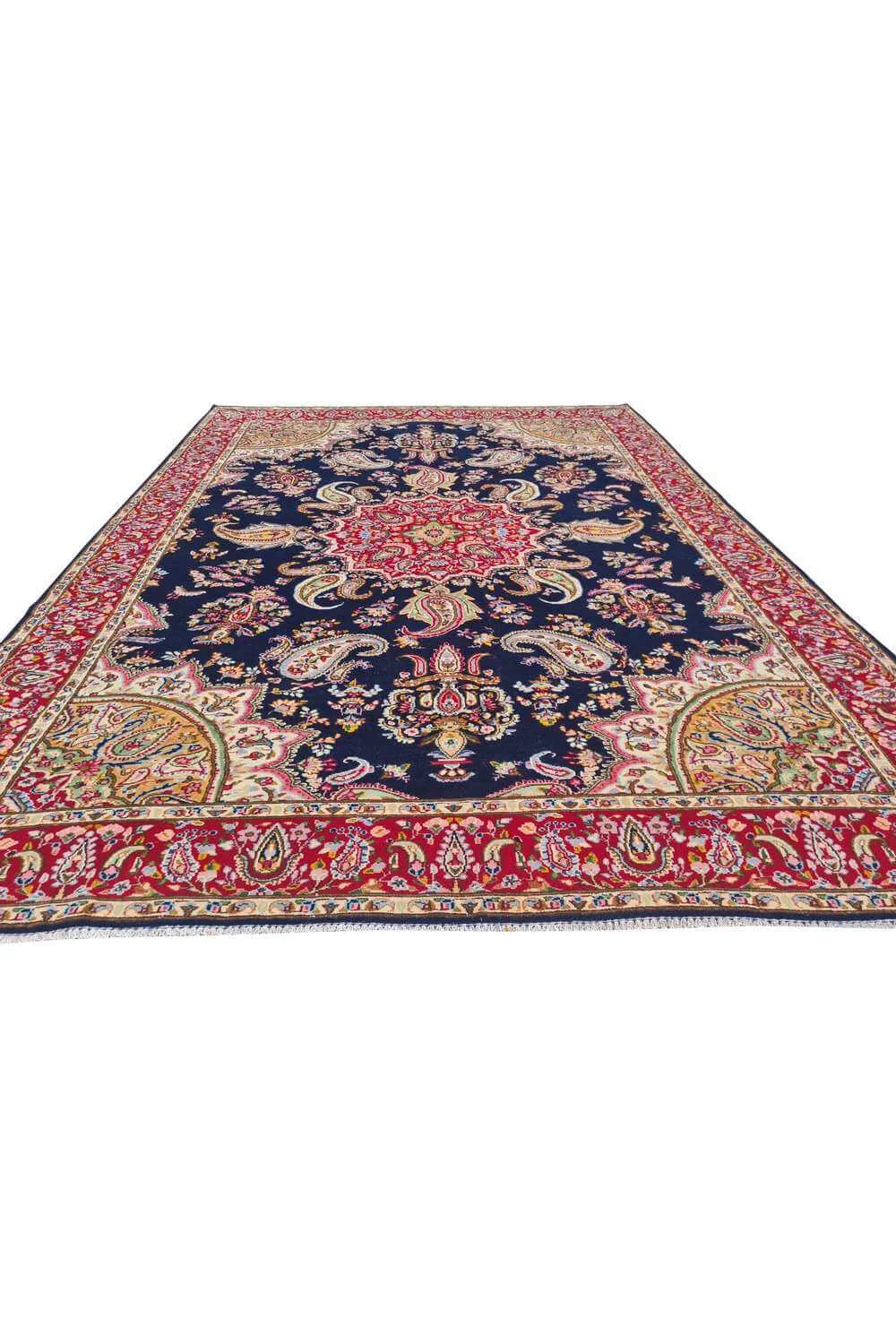 Amazing Hand Knotted Vintage Qirmoun Wool Area Rug 11.2 x 8.0 Ft