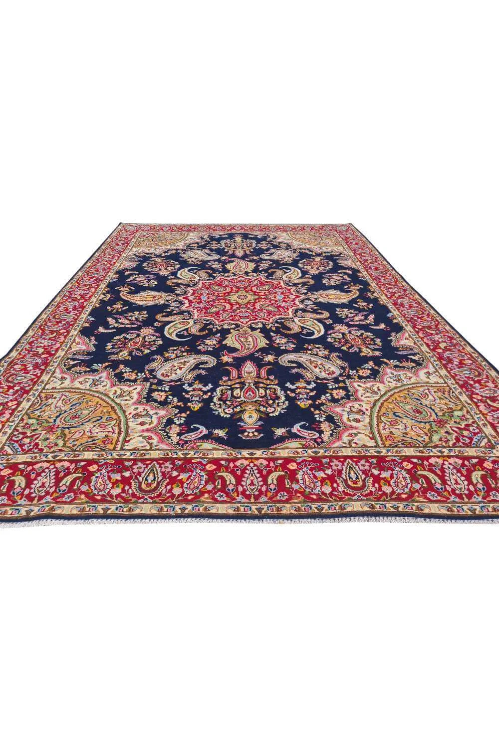 Amazing Hand Knotted Vintage Qirmoun Wool Area Rug 11.2 x 8.0 Ft