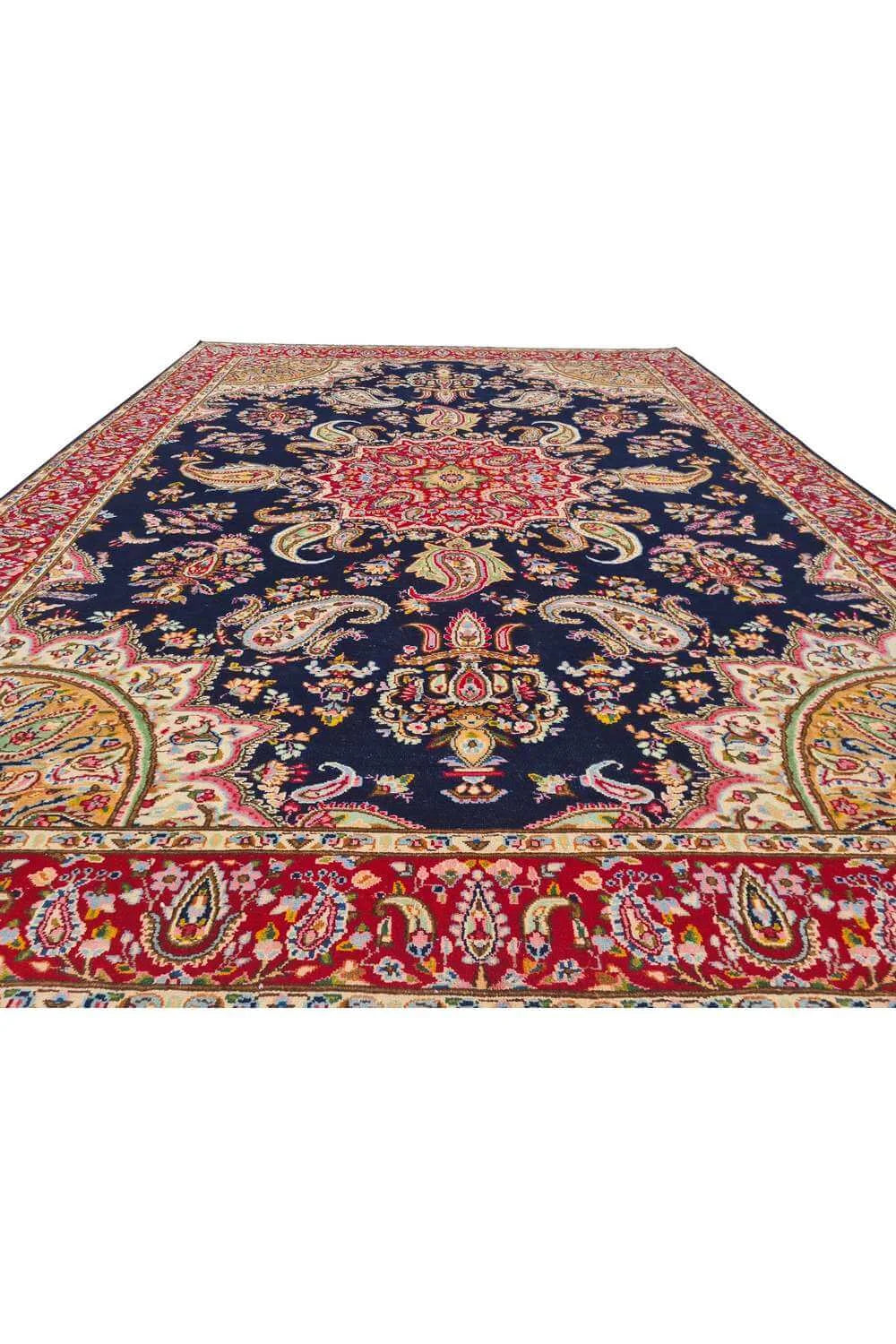 Amazing Hand Knotted Vintage Qirmoun Wool Area Rug 11.2 x 8.0 Ft