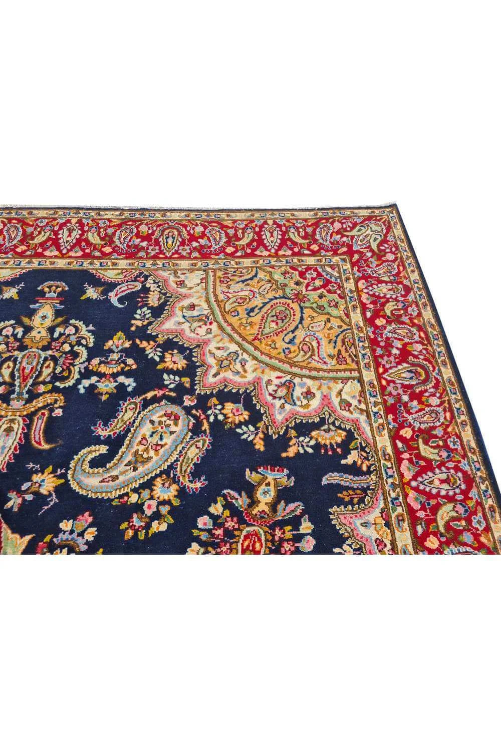 Amazing Hand Knotted Vintage Qirmoun Wool Area Rug 11.2 x 8.0 Ft