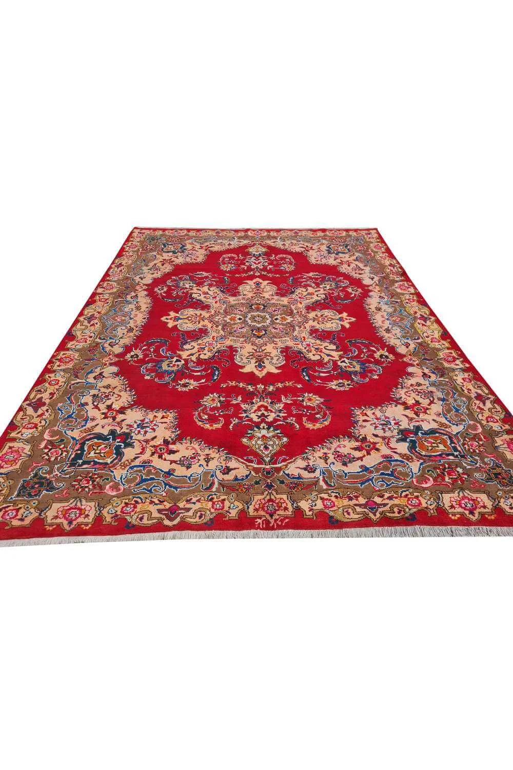 Amazing Hand Knotted Vintage Tabreez Wool Area Rug 11.0 x 8.6 Ft