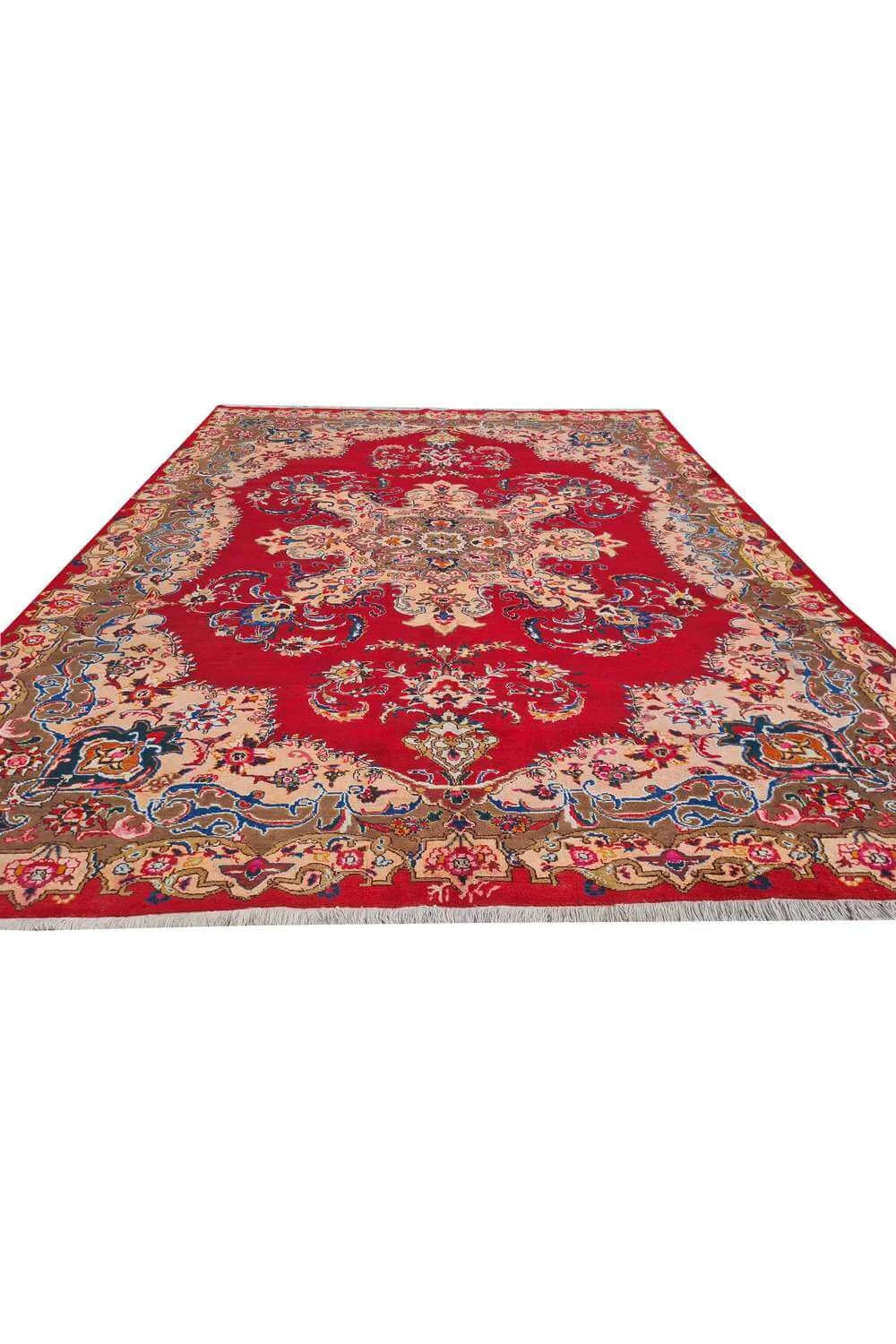 Amazing Hand Knotted Vintage Tabreez Wool Area Rug 11.0 x 8.6 Ft