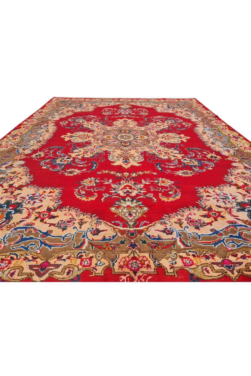 Amazing Hand Knotted Vintage Tabreez Wool Area Rug 11.0 x 8.6 Ft