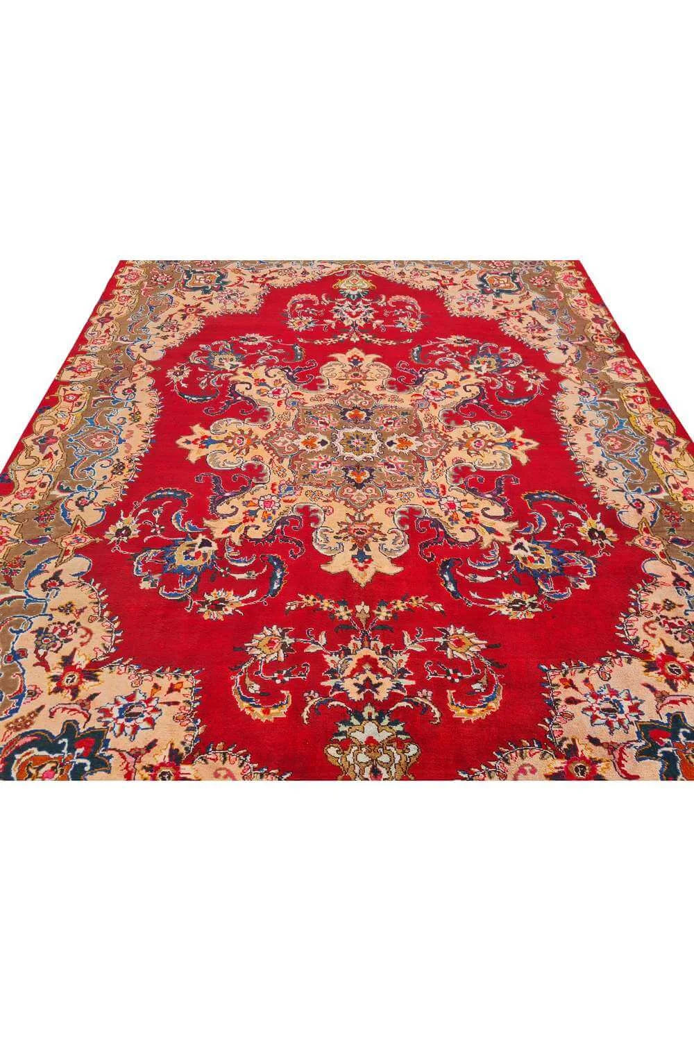 Amazing Hand Knotted Vintage Tabreez Wool Area Rug 11.0 x 8.6 Ft