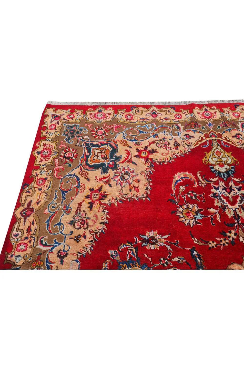 Amazing Hand Knotted Vintage Tabreez Wool Area Rug 11.0 x 8.6 Ft