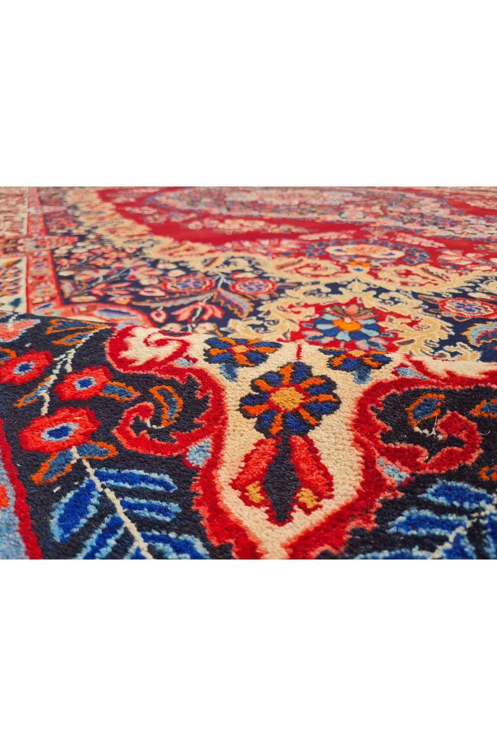 Amazing Hand Knotted Antique Yamoud Wool Area Rug 13.3 x 10.3 Ft