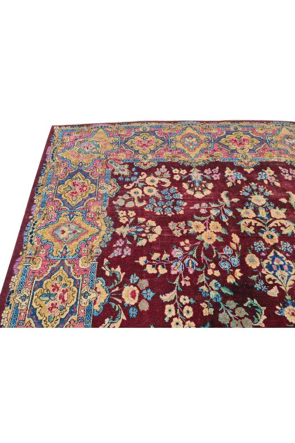 Amazing Hand Knotted Antique Qirmoun Wool Area Rug 10.4 x 7.7 Ft
