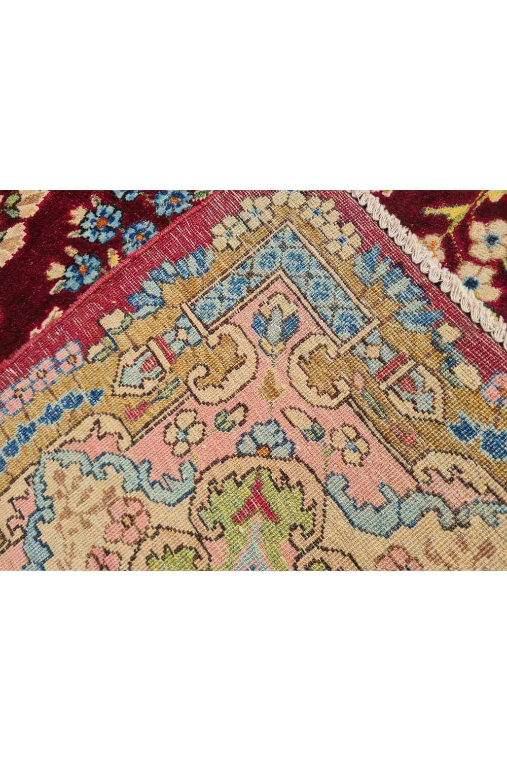 Amazing Hand Knotted Antique Qirmoun Wool Area Rug 10.4 x 7.7 Ft