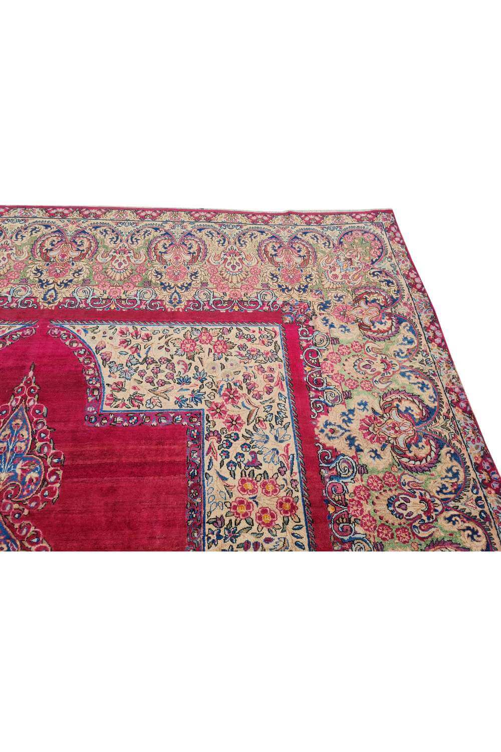 Amazing Hand Knotted Antique Qirmoun Wool Area Rug 11.4 x 8.9 Ft
