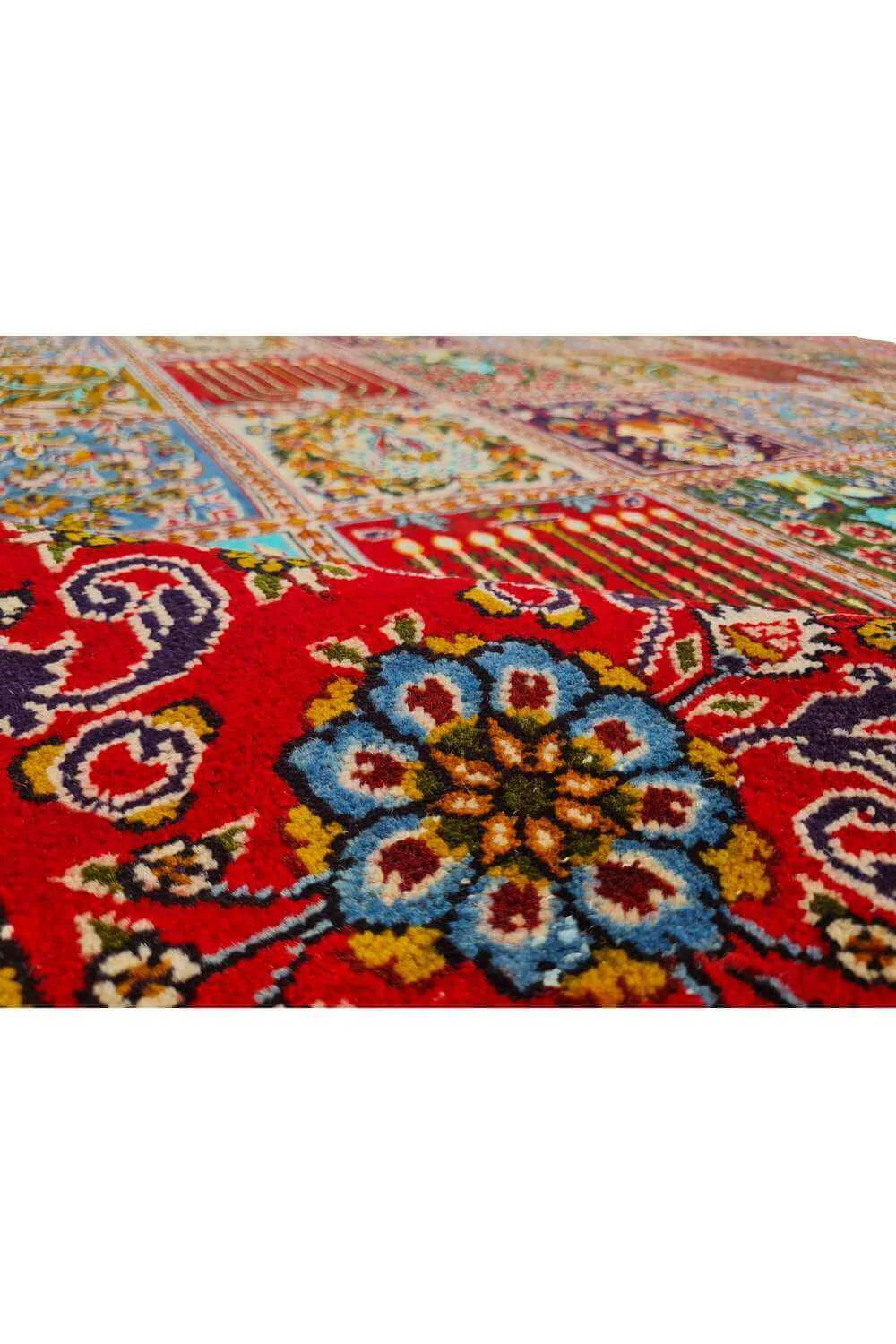 Amazing Hand Knotted Vintage Kashan Wool Area Rug 11.9 x 8.2 Ft