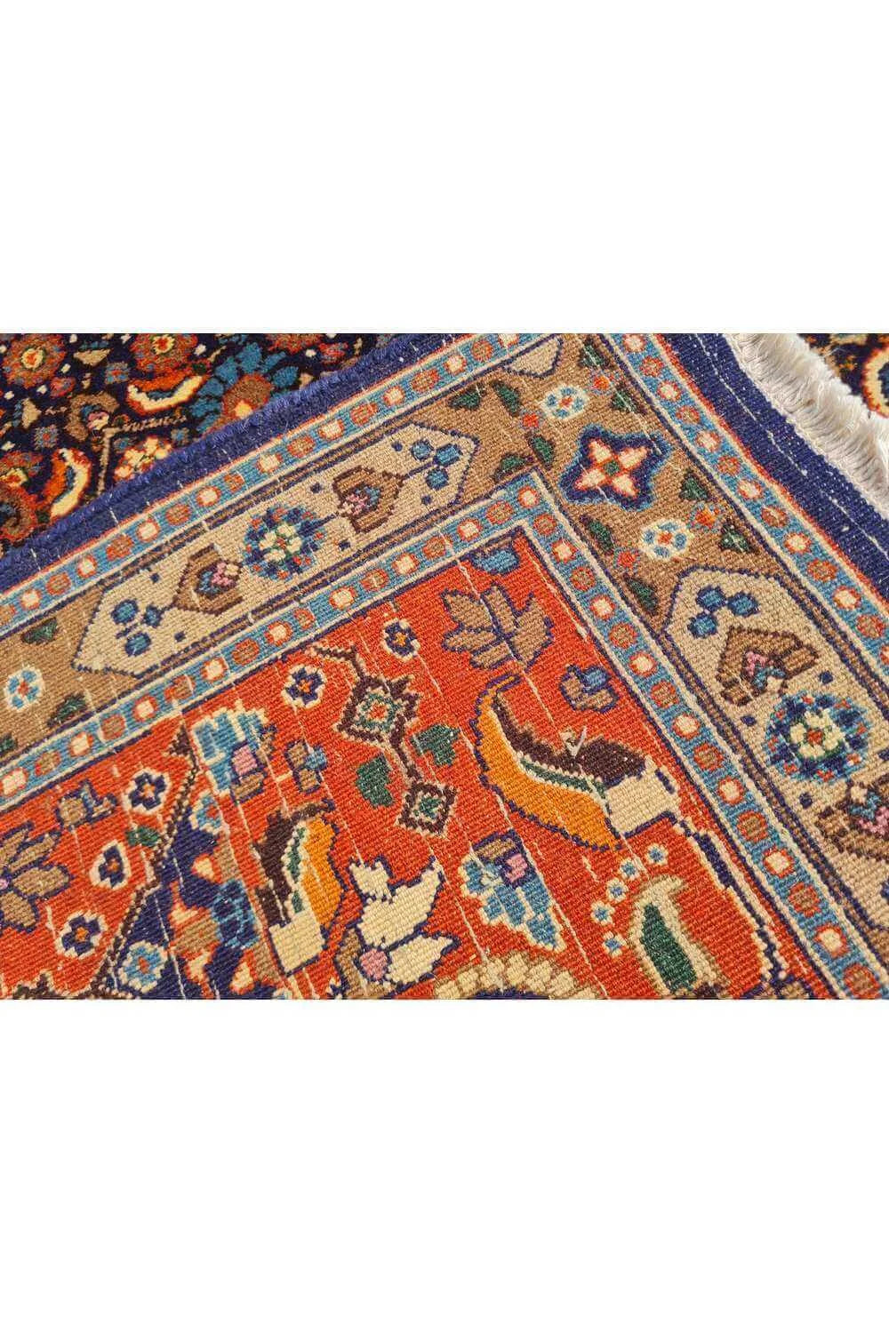 Amazing Hand Knotted Antique Yamoud Wool Area Rug 11.8 x 7.8 Ft