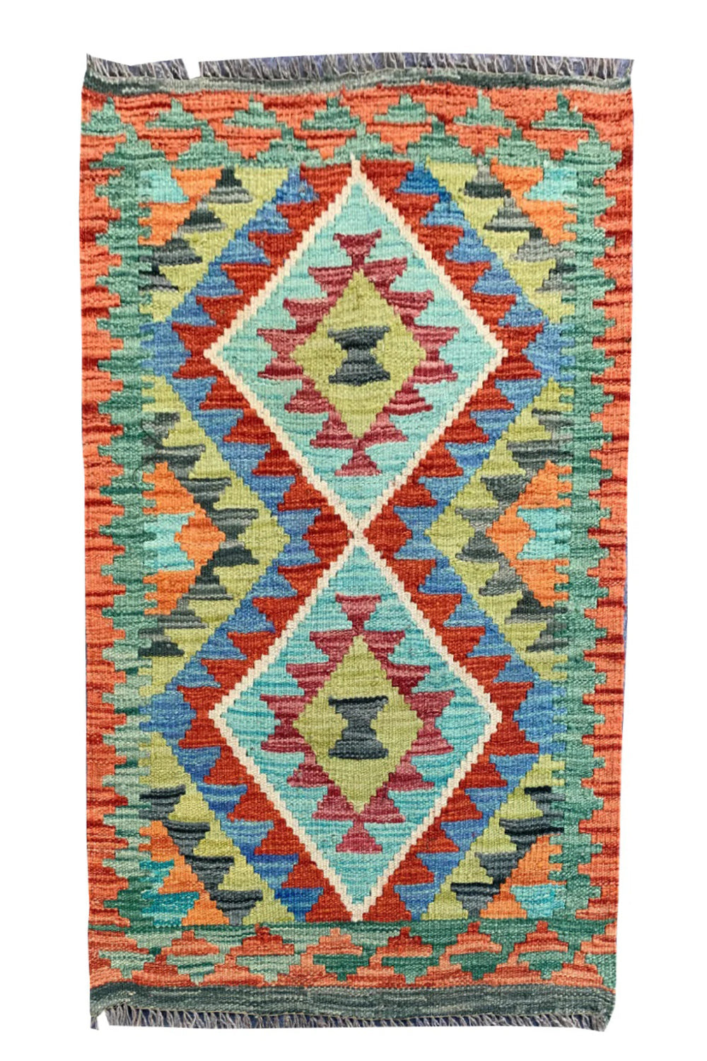 MODERN CHOBI KILIM 2.9 x 2.1 Ft