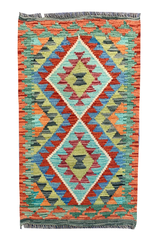 MODERN CHOBI KILIM 2.9 x 2.1 Ft