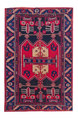 Amazing Hand Knotted Vintage Hamidoun Wool Area Rug 7 x 4 Ft