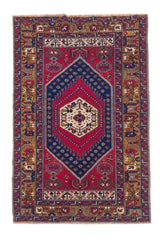Amazing Hand Knotted Vintage Turkish Pictorial Wool Area Rug 7 x 4 Ft