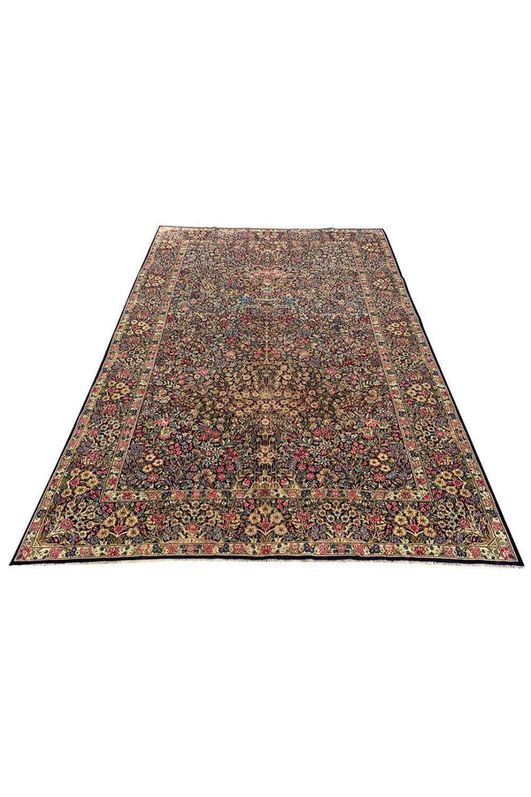 Amazing Hand Knotted Vintage Qirmoun Wool Area Rug 11.6 x 7.11 Ft