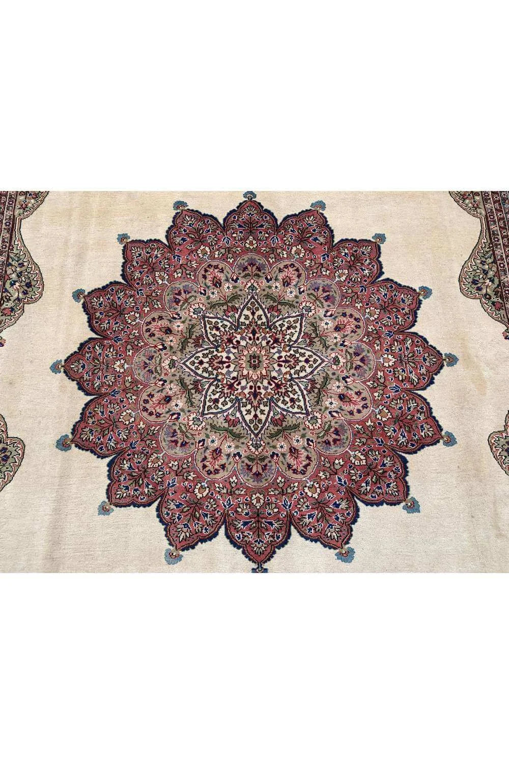 Amazing Hand Knotted Vintage Tabreez Wool Area Rug 12.1 x 8.8 Ft