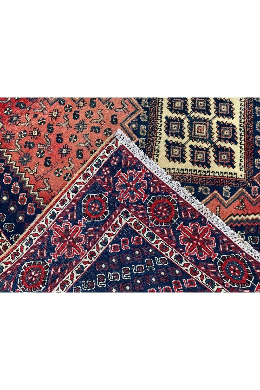 Amazing Hand Knotted Vintage Afshour Pictorial Wool Area Rug 6.5 x 5.4 Ft