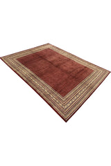 Authentic Hand Knotted Vintage Badam Gul Wool Area Rug 12.9 x 9.7 Ft