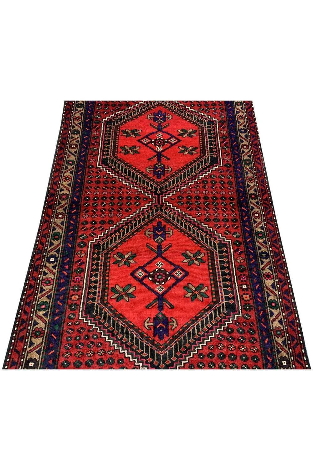 Amazing Hand Knotted Vintage baghtiyaar Wool Area Rug 6.8 x 3.4 Ft