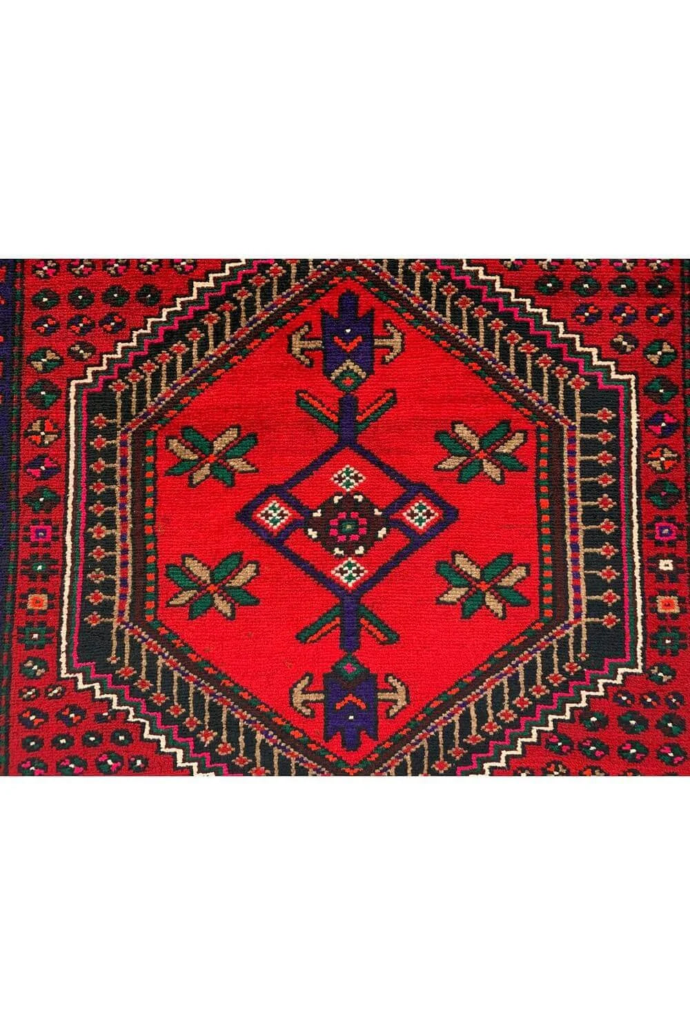 Amazing Hand Knotted Vintage baghtiyaar Wool Area Rug 6.8 x 3.4 Ft