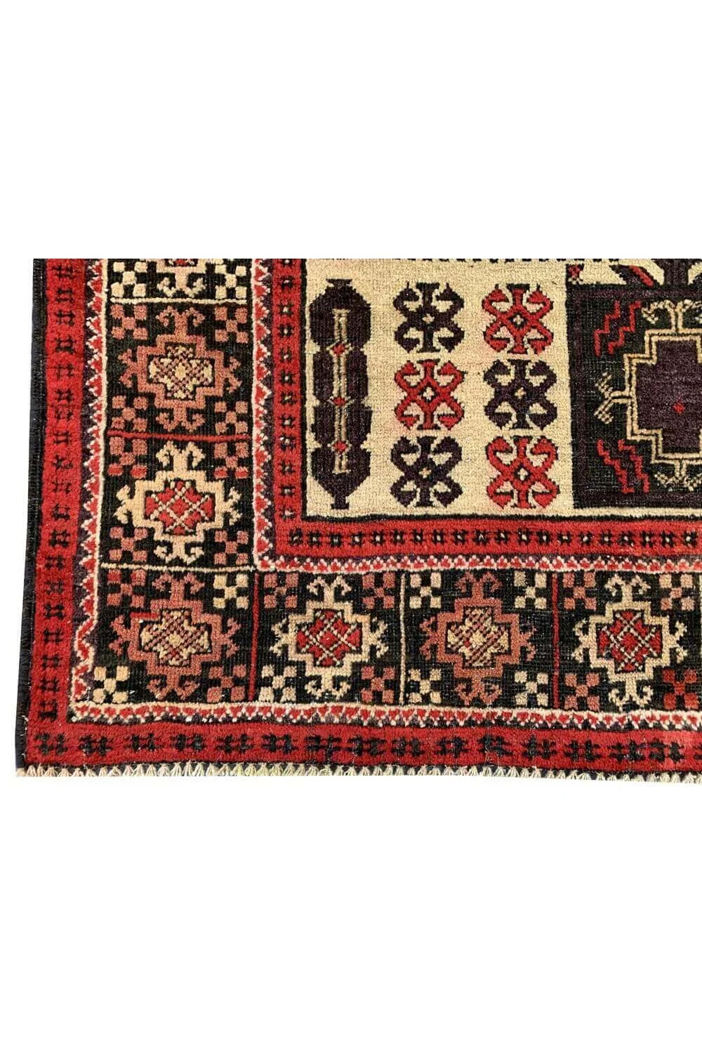 Amazing Hand Knotted Vintage Zaidan Balouch Pictorial Wool Area Rug 6.7 x 3.4 Ft