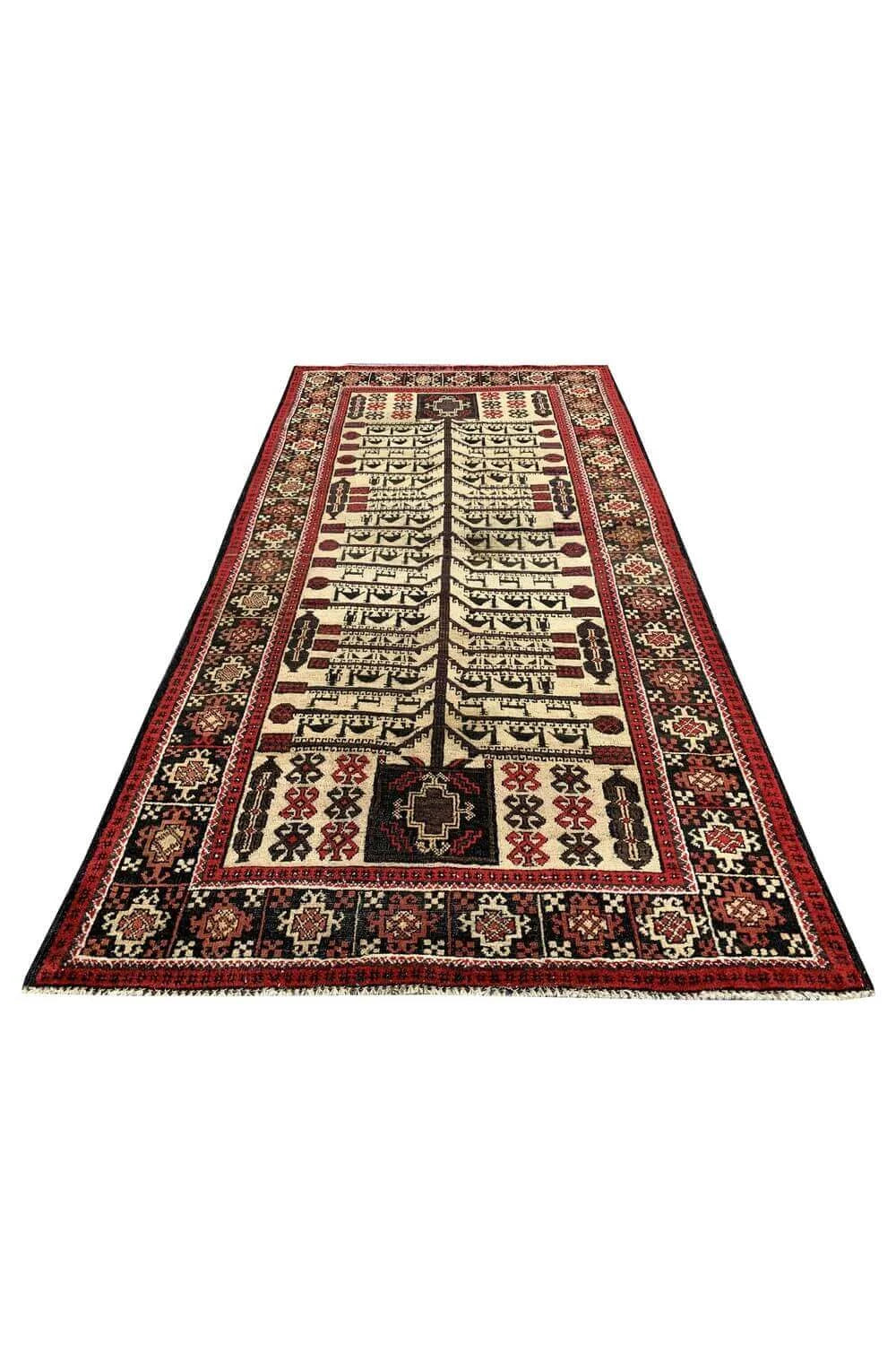 Amazing Hand Knotted Vintage Zaidan Balouch Pictorial Wool Area Rug 6.7 x 3.4 Ft