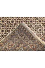 Authentic Hand Knotted Vintage Bijour Wool Area Rug 11.3 x 7.11 Ft
