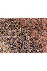 Amazing Hand Knotted Vintage Tribal Bijour Wool Area Rug 13.2 x 9.8 Ft