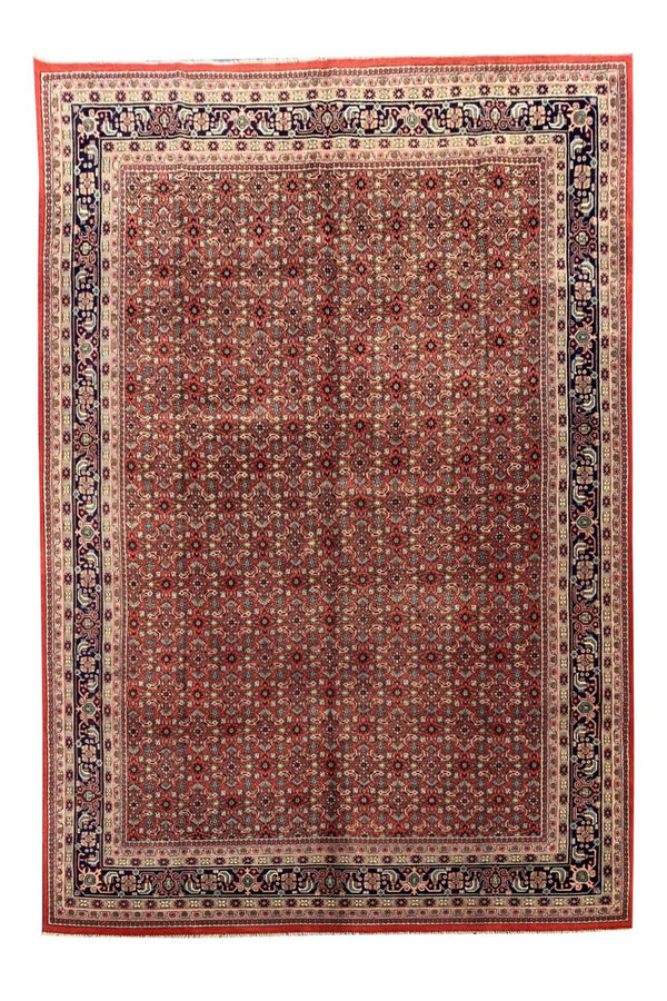 Authentic Hand Knotted Vintage Bijour Wool Area Rug 11.7 x 8.0 Ft