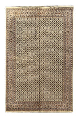 Authentic Hand Knotted Vintage Bijour Wool Area Rug 11.3 x 7.11 Ft
