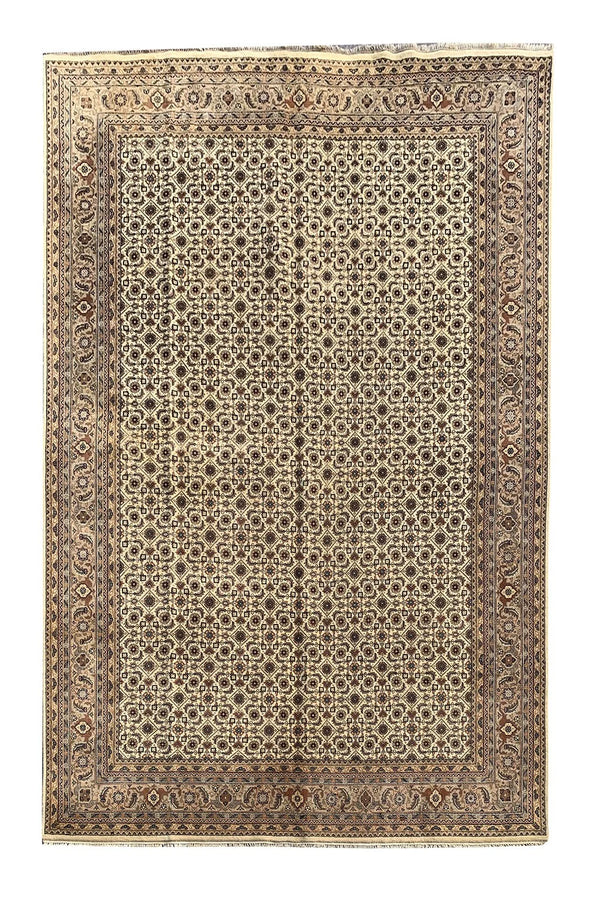 Authentic Hand Knotted Vintage Bijour Wool Area Rug 11.3 x 7.11 Ft