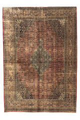 Amazing Hand Knotted Vintage Tribal Bijour Wool Area Rug 13.2 x 9.8 Ft