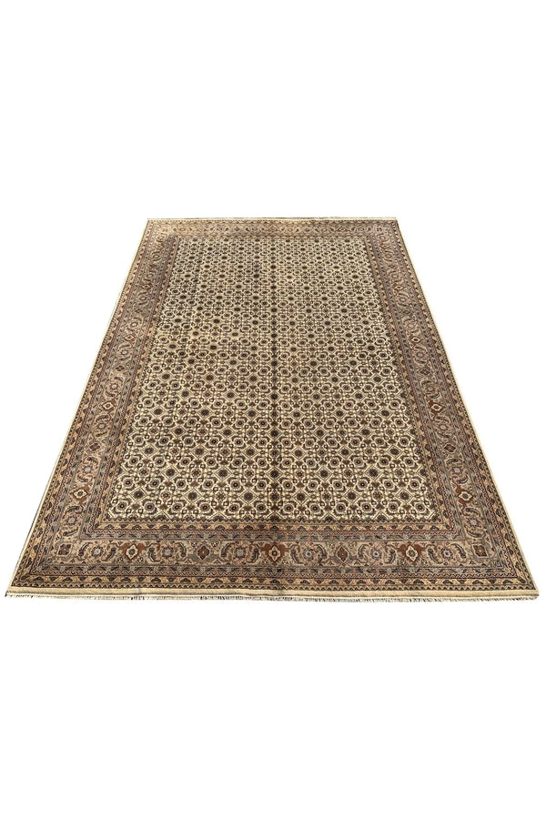 Authentic Hand Knotted Vintage Bijour Wool Area Rug 11.3 x 7.11 Ft