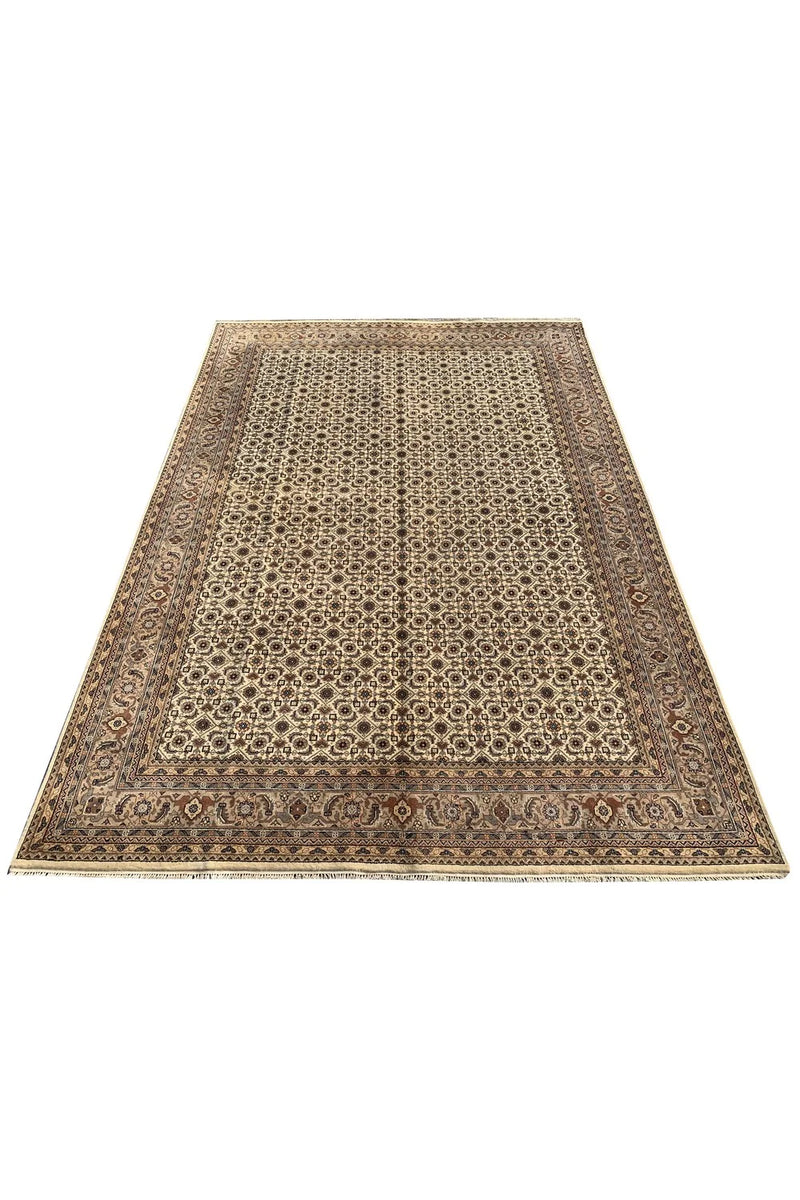 Authentic Hand Knotted Vintage Bijour Wool Area Rug 11.3 x 7.11 Ft