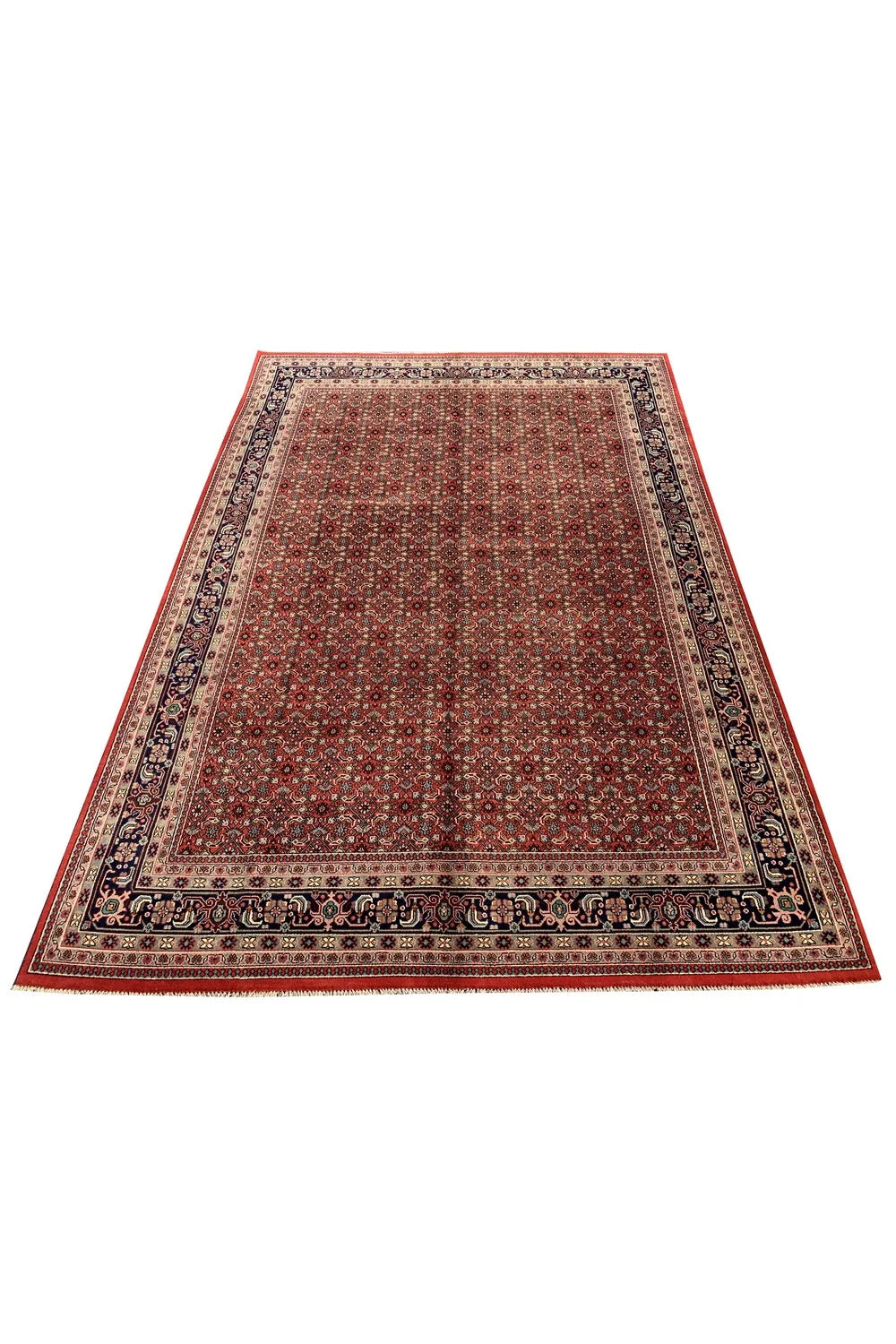 Authentic Hand Knotted Vintage Bijour Wool Area Rug 11.7 x 8.0 Ft