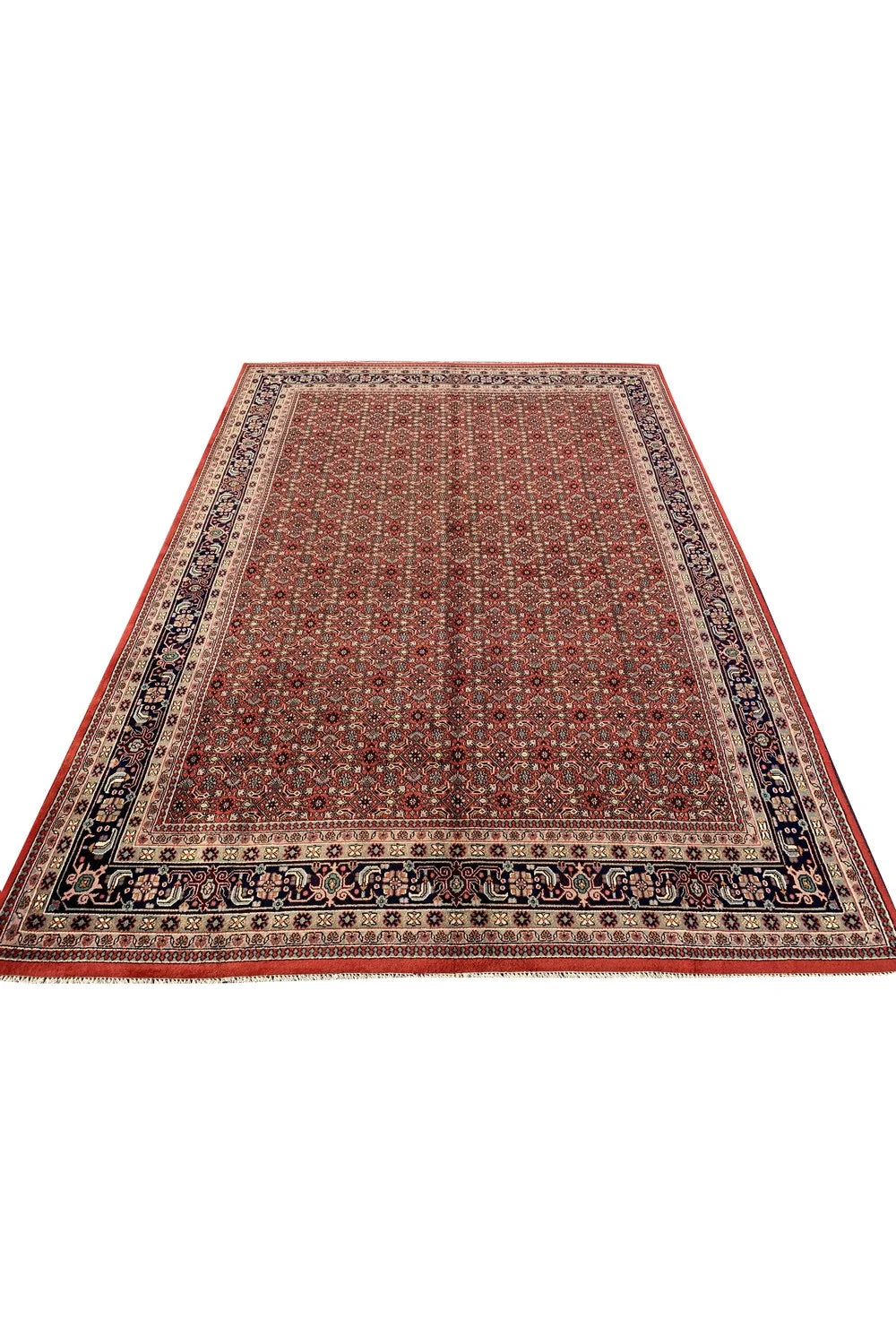 Authentic Hand Knotted Vintage Bijour Wool Area Rug 11.7 x 8.0 Ft