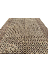 Authentic Hand Knotted Vintage Bijour Wool Area Rug 11.3 x 7.11 Ft